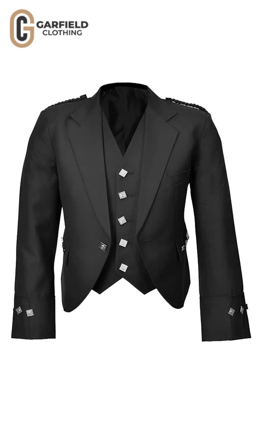 Black Argyle Jacket for men