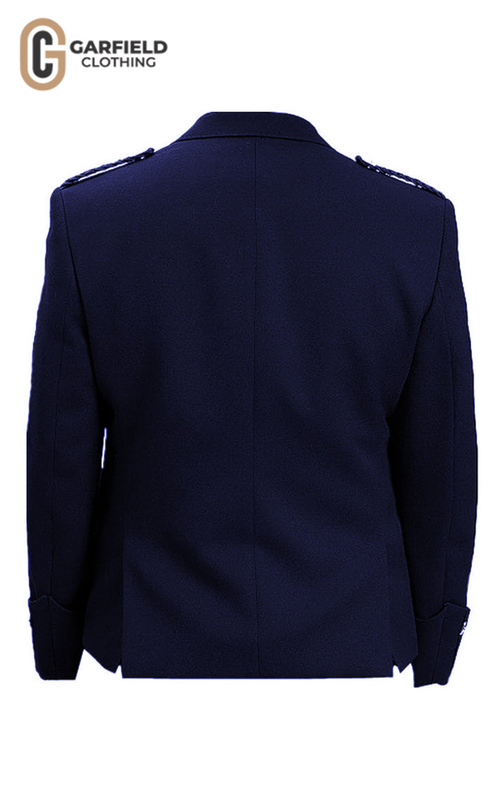 Navy Blue Argyle Jacket For men